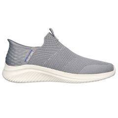 Skechers Men's Ultra Flex 3.0 Smooth Step Slip-Ins Gray Low Top Sneaker Shoes
