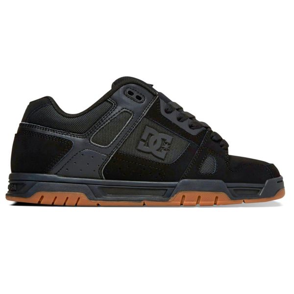 DC Shoes Men's Stag Low Top Sneaker Shoes Black/Gum (BGM)