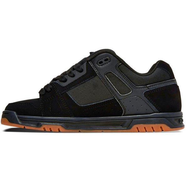 DC Shoes Men's Stag Low Top Sneaker Shoes Black/Gum (BGM)
