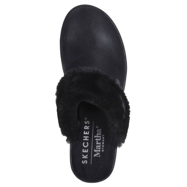 Skechers Women's X Martha Stewart Pier-Lite Cozy High Black Low Top Sneaker Shoes
