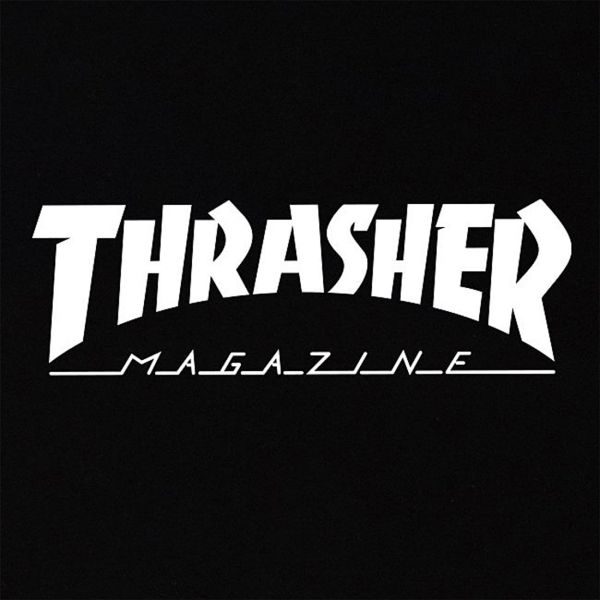 Thrasher Men's Skate Magazine Logo Zip-Up Long Sleeve Hoodie Black