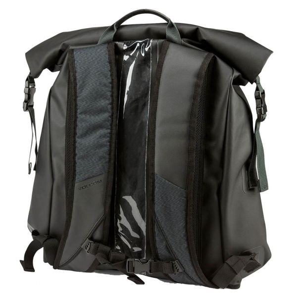 Volcom Mens Mod Tech Waterproof Dry Backpack Bag Black Combo for sale online 